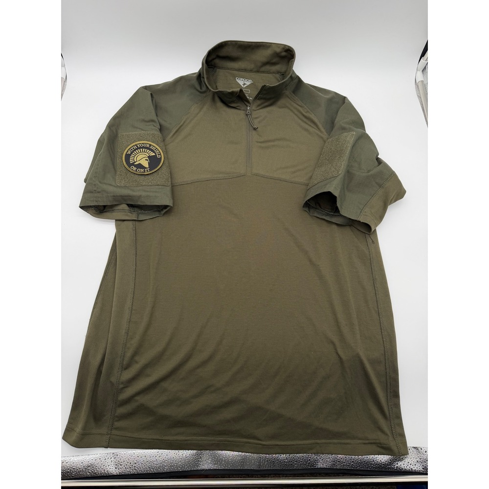 Condor Tactical Mens Olive Drab Green Short Sleeve Combat Shirt Size Large